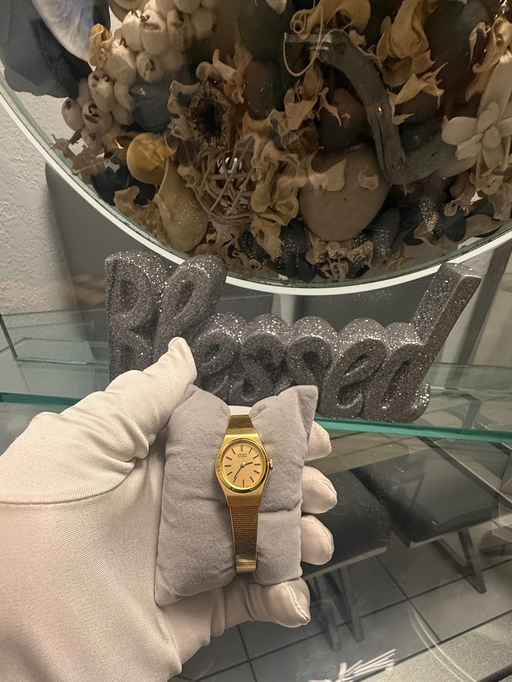 Seiko Gold-Tone Women's Bracelet Watch with Champagne Dial